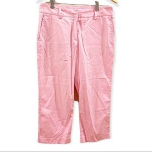 Lilly Pulitzer Vintage Light Pink Striped Cotton Cropped Pants Size 6